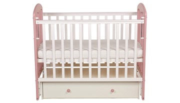 Детская кровать Polini kids Simple 328, белый-розовый в Златоусте
