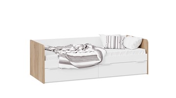 Кровать в детскую Порто ТД-393.12.01 (Яблоня беллуно/Белый софт) в Миассе