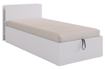 Кровать в детскую с подъемным механизмом Юниор 90х200 (белое дерево) в Миассе