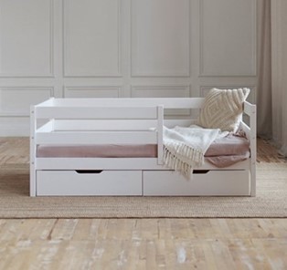 Детская кровать Софа с ящиками, цвет белый в Магнитогорске