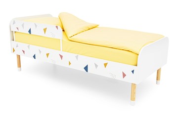 Кровать в детскую Stumpa Классика "Треугольники желтый, синий, розовый" в Миассе