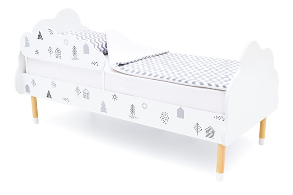 Кровать в детскую Stumpa Облако "Домики ч/б" в Челябинске - изображение