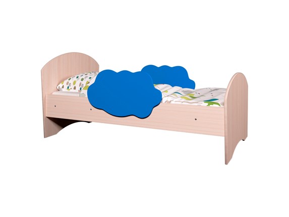 Кровать детская Тучка, корпус Дуб млечный, фасад Синий в Миассе - изображение