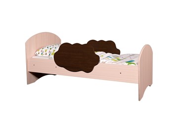 Детская кровать с бортиками Тучка, корпус Дуб млечный, фасад Венге в Копейске