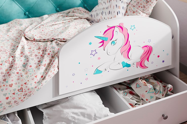 Кровать с ящиками Звездочка с бортиком, Розовый в Миассе - изображение 2