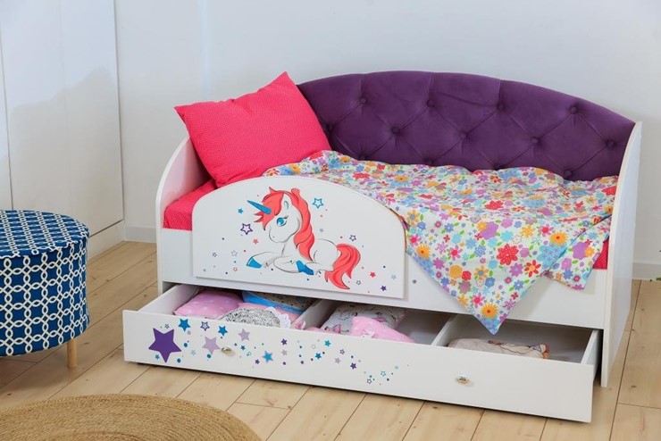 Детская кровать Звездочка с бортиком, Фиолетовый в Челябинске - изображение 5