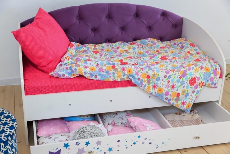 Детская кровать Звездочка с бортиком, Фиолетовый в Челябинске - изображение 6