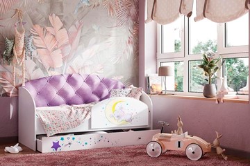 Детская кровать Звездочка с бортиком, Фиолетовый в Миассе
