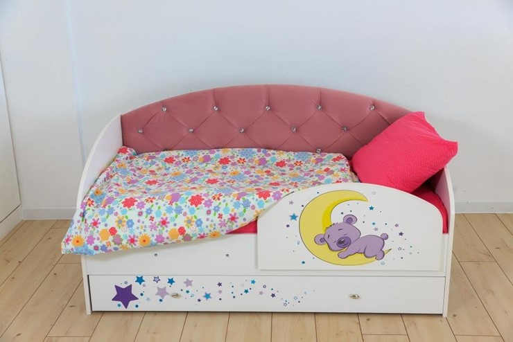 Кровать с ящиками Звездочка с бортиком, Розовый в Миассе - изображение 6