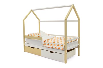 Кровать-домик детская Svogen бежево-белый в Златоусте