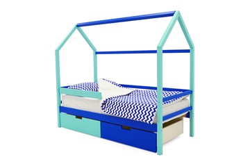 Детская кровать-домик Svogen синий-мятный в Миассе