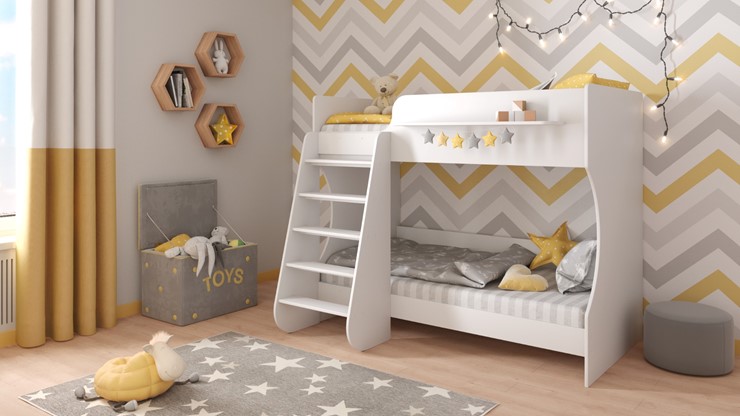 Кровать-чердак POLINI Kids Dream 1500 Белый в Миассе - изображение 4