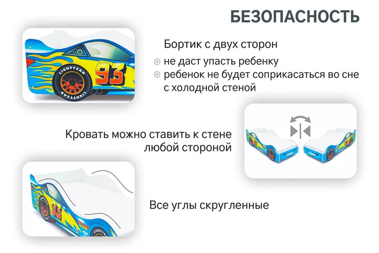 Кровать-машина Тачка синяя в Челябинске - изображение 5