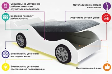 Кровать-машина детская Такси с подъемным механизмом в Челябинске - предосмотр 8