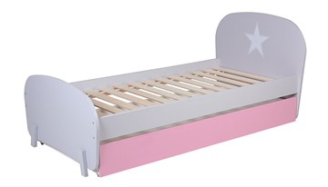 Кровать в детскую POLINI Kids Mirum 1915 Серый / розовый в Челябинске - предосмотр