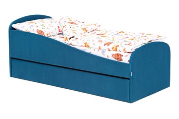 Кровать с ящиком Letmo морской (велюр) в Златоусте