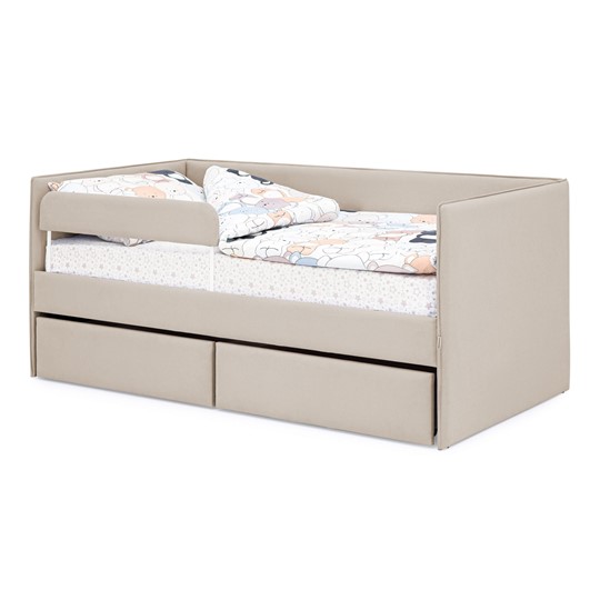 Кровать в детскую Soffal холодный бежевый (микрошенилл) в Миассе - изображение 3