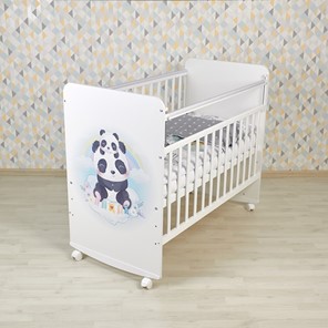 Детская кровать Фея 702 Милые панды, белый в Магнитогорске