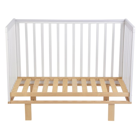 Кровать для новорожденных серия 3400 POLINI Kids Simple 340 Белый / Натуральный в Миассе - изображение 2