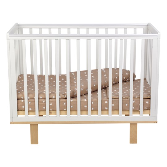 Кровать для новорожденных серия 3400 POLINI Kids Simple 340 Белый / Натуральный в Миассе - изображение 5