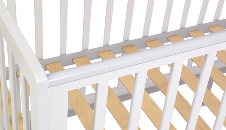 Детская кроватка серия 3400 POLINI Kids Simple 340 Белый / Серый в Миассе - изображение 6