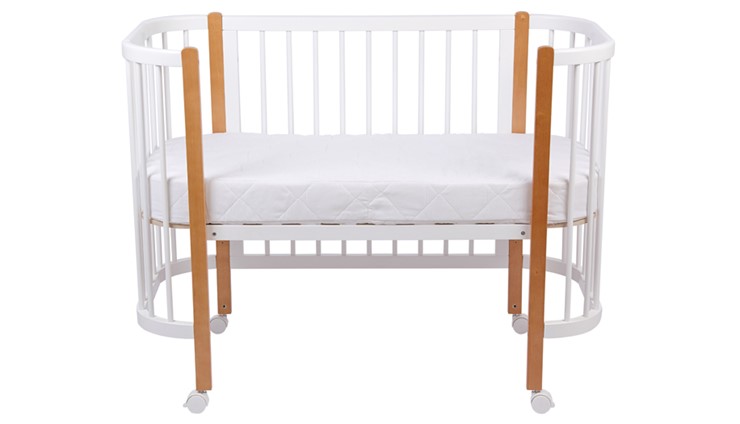 Кроватка в детскую POLINI Kids Simple 350 Белый / Бук в Миассе - изображение 11