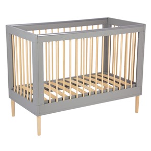 Кроватка детская POLINI Kids Simple 360 Серый / Натуральный в Миассе - предосмотр 1