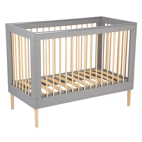 Кроватка детская POLINI Kids Simple 360 Серый / Натуральный в Миассе - изображение 1
