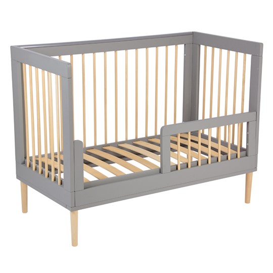 Кроватка детская POLINI Kids Simple 360 Серый / Натуральный в Миассе - изображение 2