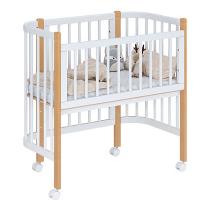Приставная кровать POLINI Kids Simple 105 Белый / Бук в Миассе - изображение