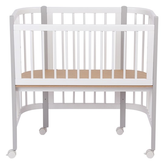 Кроватка детская приставная POLINI Kids Simple 105 Белый / Серый в Копейске - изображение 3