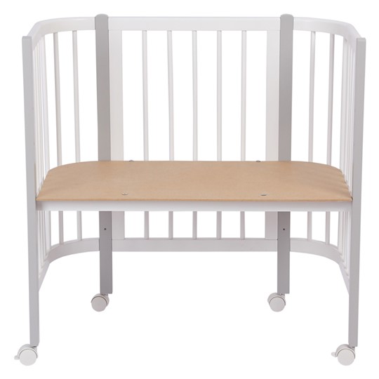 Кроватка детская приставная POLINI Kids Simple 105 Белый / Серый в Миассе - изображение 4
