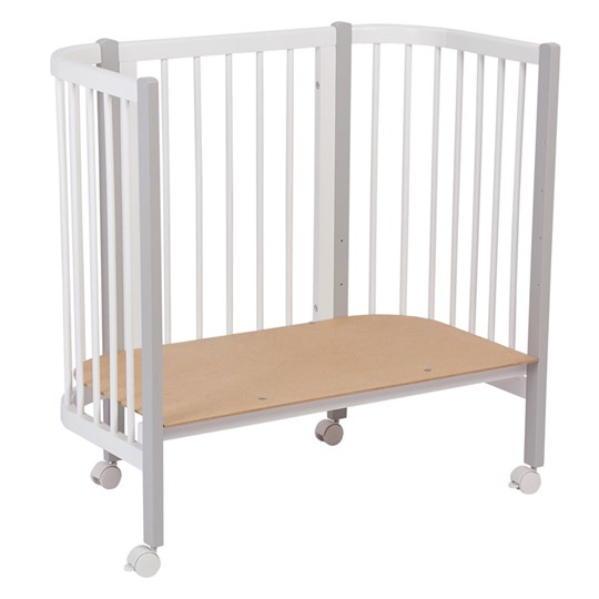 Кроватка детская приставная POLINI Kids Simple 105 Белый / Серый в Миассе - изображение 6