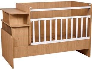 Кроватка-трансформер детская Polini kids Ameli 1150, белый-натуральный, серия Ameli в Миассе