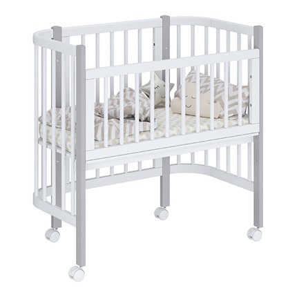 Детская кровать POLINI Kids Simple 120 Белый / Серый в Миассе - изображение
