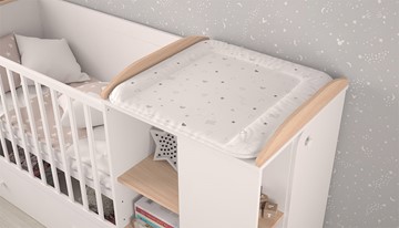 Детская кровать с комодом POLINI Kids Ameli 800 Белый / Дуб пастельный, серия AMELI в Миассе - предосмотр 4