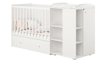 Многофункциональная кровать с комодом POLINI Kids Ameli 800 Белый, серия AMELI в Миассе - предосмотр 1