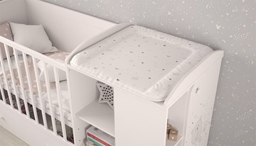 Многофункциональная кровать с комодом POLINI Kids French 800 TEDDY Белый в Копейске - предосмотр 5