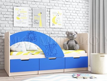 Кровать с ящиками Юниор-3, синий матовый в Магнитогорске