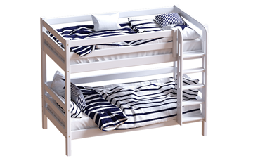 Двухэтажная детская кровать Авалон, восковая эмаль с прямой лестницей в Миассе