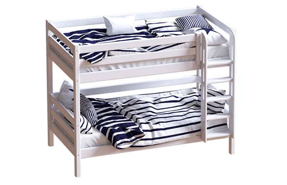 Двухэтажная детская кровать Авалон, восковая эмаль с прямой лестницей в Златоусте - изображение