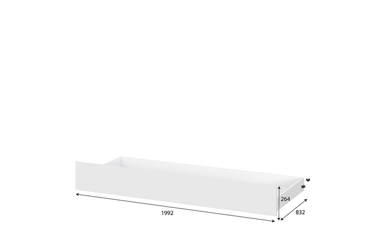 Кровать детская выкатная Токио, белый текстурный (одинарная (0,9х2,0) + выкатная) в Златоусте - изображение 4