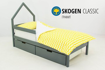 Кровать-домик в детскую мини Skogen графит в Миассе - предосмотр