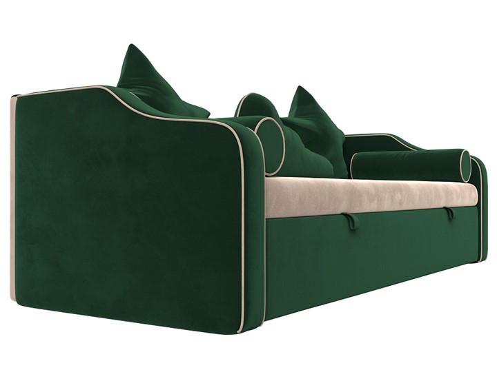 Диван-кровать Рико, Бежевый/Зеленый (Велюр) в Магнитогорске - изображение 2