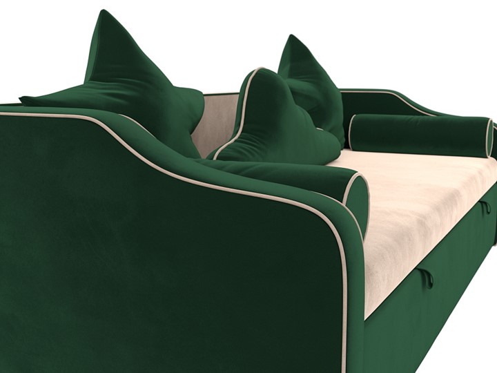 Диван-кровать Рико, Бежевый/Зеленый (Велюр) в Магнитогорске - изображение 3