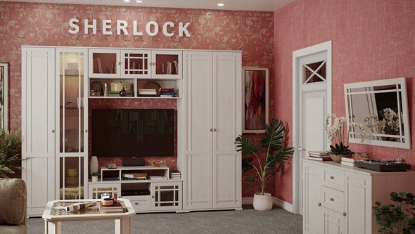Гарнитур для гостиной Sherlock №3, Ясень Анкор светлый в Миассе - изображение