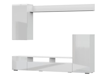 Набор мебели в гостиную МГС-4, белый/белый глянец в Магнитогорске
