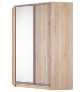 Шкаф угловой Аларти (YA-230х1400(602) (4) Вар. 3; двери D5+D6), с зеркалом в Магнитогорске