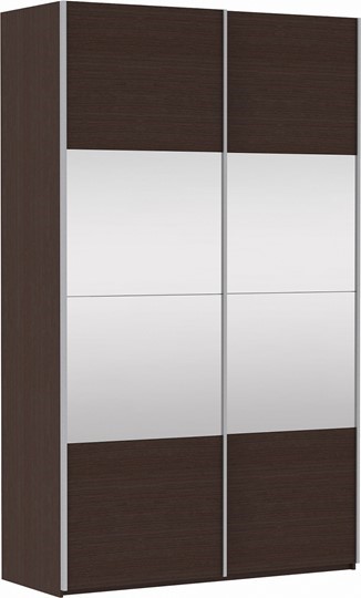 Шкаф 2-х створчатый Прайм (ДСП/Зеркало) 1600x570x2300, венге в Челябинске - изображение 2