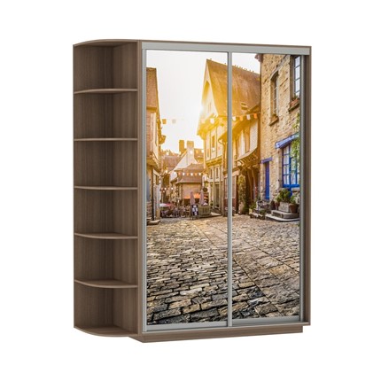 Шкаф 2-х дверный Экспресс 1900x600x2200, со стеллажом, Улица/шимо темный в Челябинске - изображение